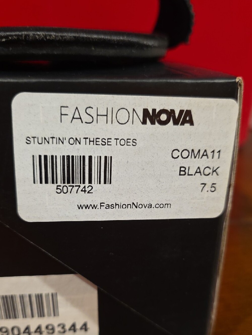 (J54) Fashion Nova Black Crystal Embellished Slide Sandals Sz 7.5 - Picture 3 of 6